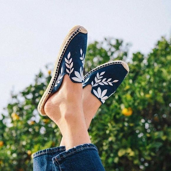 Soludos | Shiloh Embroidered Leaf Espadrilles US 8 - Picture 4 of 7